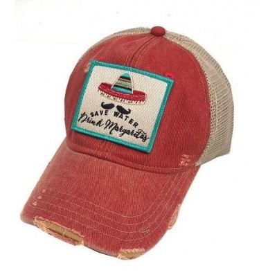 Judith March "Save Water Drink Margaritas" Hat  Red  eb-36609285